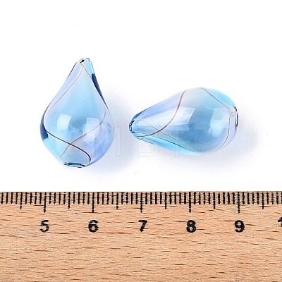 Transparent Handmade Blown Glass Globe Beads GLAA-T012-54A-1