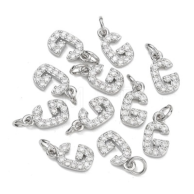SHEGRACE Brass Micro Pave Clear Cubic Zirconia Pendants XGRQ29396-394P-G-1