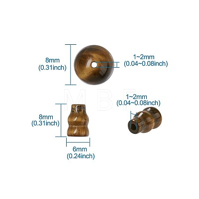 Natural Tiger Eye Buddhist Beads G-TA0001-02C-1