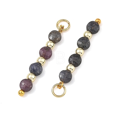 Natural Red Corundum/Ruby and Sapphire Pendants PALLOY-JF05936-1