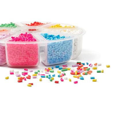 8000Pcs 8 Colors Handmade Polymer Clay Sprinkle Beads CLAY-YW0001-13A-1