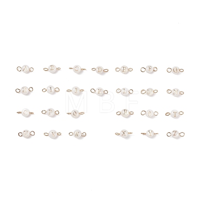 26Pcs 26 Styles Natural Freshwater Shell Beads Connector Charms PALLOY-JF01550-1