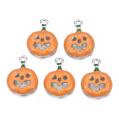 Rack Plating Alloy Enamel Pendants PALLOY-N164-006-01P-1