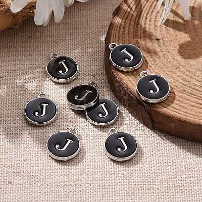 Platinum Plated Alloy Charms LS-ENAM-S118-02J-P-1