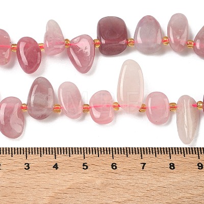Natural Purple Madagascar Rose Quartz Beads Strands G-P604-A05-01-1