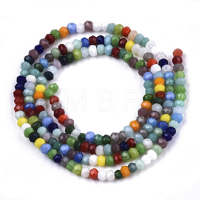 Opaque Glass Beads Strands GLAA-N041-006-1