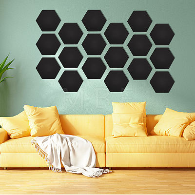 Acrylic Hexagon Mirror Wall Decor DIY-WH0221-30A-1