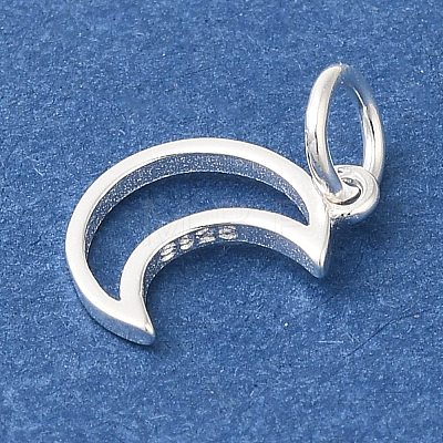 925 Sterling Silver Moon Outline Charms STER-G043-02B-S-1