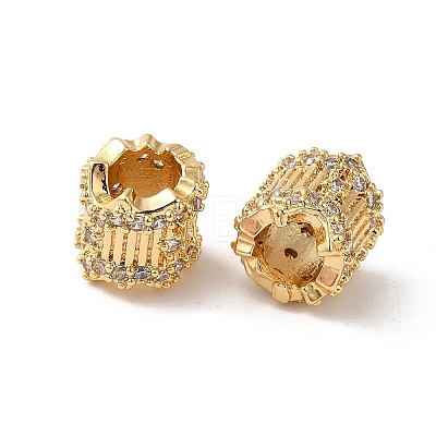 Rack Plating Brass Micro Pave Cubic Zirconia Beads KK-Q795-03-1