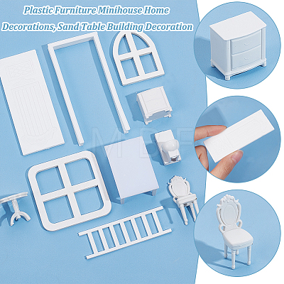 Olycraft 20pcs 9 styles Plastic Furniture Dollhouse Home Decorations DJEW-OC0001-45-1