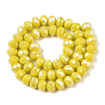 Electroplate Glass Beads Strands EGLA-A044-P8mm-B04-1