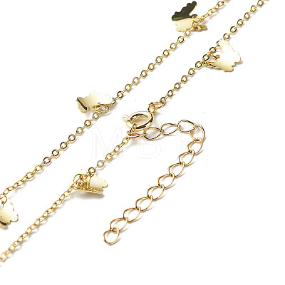 Butterfly Resin & Alloy Pendant Necklaces Set for Girl Women NJEW-JN03671-1