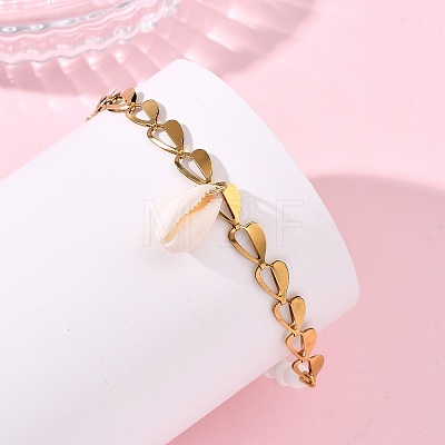 Shell & Seed Beads Bead Bracelets BJEW-JB14136-01-1