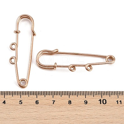 Ion Plating(IP) 304 Stainless Steel Safety Pins Brooch Findings STAS-K252-05A-RG-1