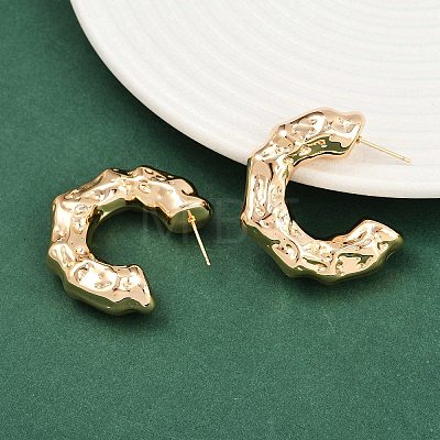 Brass Stud Earrings EJEW-H168-01G-1