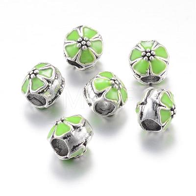 Alloy Enamel European Beads MPDL-T001-02M-1