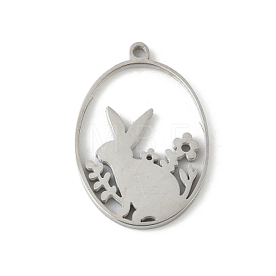 304 Stainless Steel Pendants STAS-Q354-02B-P-1
