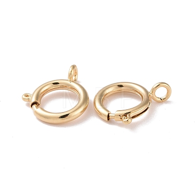 Eco-friendly Brass Spring Ring Clasps KK-D082-01A-G-1