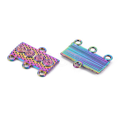 Rainbow Color Alloy Chandelier Component Links PALLOY-S180-258-NR-1