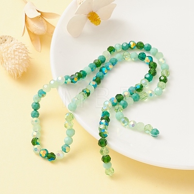 Electroplate Glass Beads Strands EGLA-YW0002-A05-1