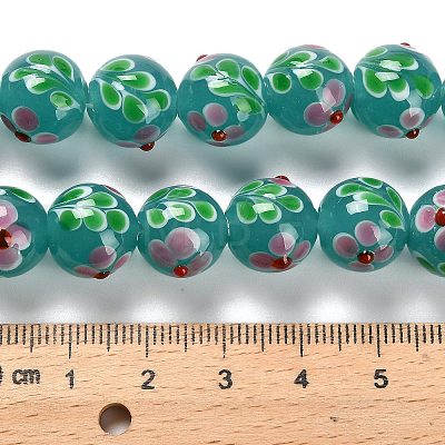 Handmade Lampwork Bumpy Beads Strands LAMP-A005-01F-1