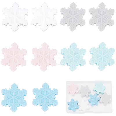 10Pcs 5 Colors Food Grade Eco-Friendly Silicone Beads SIL-SC0001-92-1