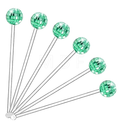 Disco Ball Plastic Cocktail Stirrers PW-WGEE6B6-09-1