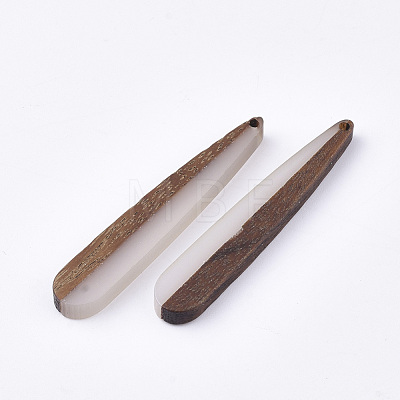 Resin & Walnut Wood Pendants X-RESI-T035-01-1