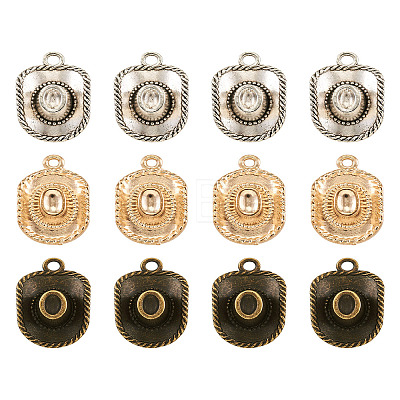 Beadthoven 60Pcs 3 Colors Tibetan Style Zinc Alloy Pendants TIBEP-BT0001-06-1