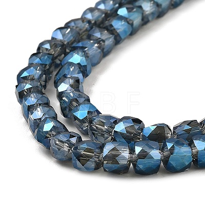 Electroplate Transparent Glass Beads Strands GLAA-C029-03A-06-1