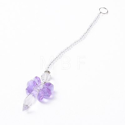 Crystal Fairy Beaded Wall Hanging Decoration Pendant Decoration HJEW-G019-02D-1