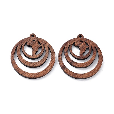 Walnut Wood Laser Cut Pendants WOOD-Q051-05M-1