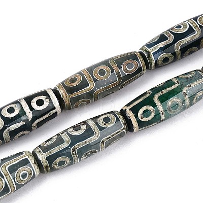 Tibetan Style dZi Agate Beads Strands G-N357-03A-01-1