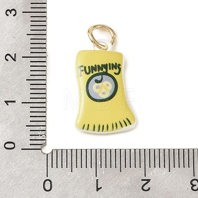 Baking Paint Brass Pendants KK-C171-01D-1