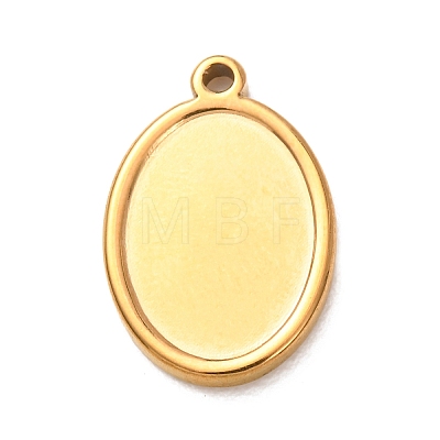 304 Stainless Steel Pendant Cabochon Settings STAS-Z204-04G-12-1
