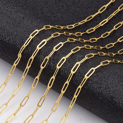 Brass Paperclip Chains X-CHC-S008-001C-G-1