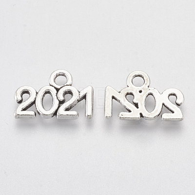 Tibetan Style Alloy Charms X-TIBE-T010-36AS-RS-1
