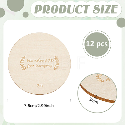 Handmade Hoop Wooden Disc DIY-WH0671-498A-1