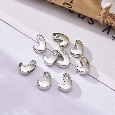 Letter Slider Beads for Watch Band Bracelet Making X-ALRI-O012-J-NR-1