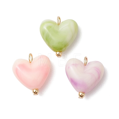 3Pcs 3 Colors Opaque Acrylic Pendants PALLOY-JF03343-02-1