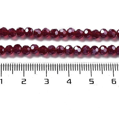 Electroplate Transparent Glass Beads Strands EGLA-A035-T4mm-A02-1
