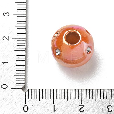 UV Plating Opaque Acrylic European Bead Rhinestone Settings AC-CBA6658-06F-1