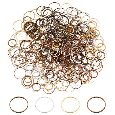   480Pcs 12 Styles Brass Linking Rings KK-WR0001-19-1