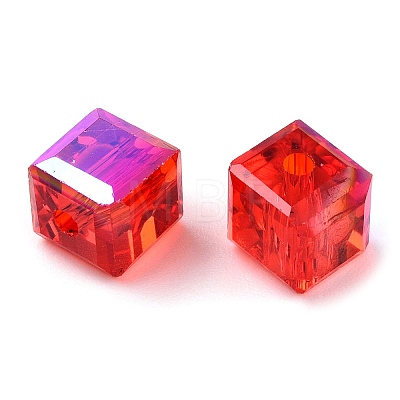 Faceted Transparent Glass Beads GLAA-E047-03C-1