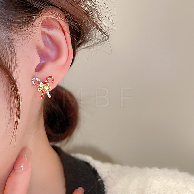 Alloy Enamel Stud Earrings FS-WG41D3C-01-1