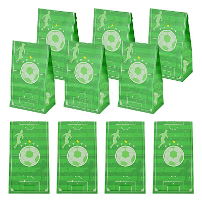 15Pcs Football Pattern Paper Bakery Bags ABAG-TA0002-32C-1