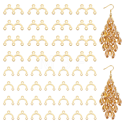 100Pcs 2 Styles 201 Stainless Steel Rainbow Chandelier Component Links STAS-UN0061-31-1
