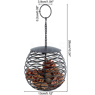 Iron Bird Hanging Feeder AJEW-WH0181-35-1