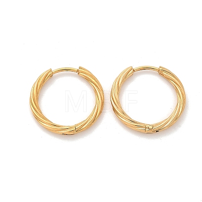 304 Stainless Steel Twist Hoop Earrings for Women EJEW-A130-02C-G-1