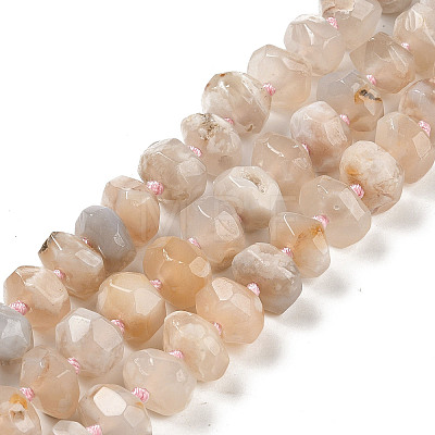 Natural Cherry Blossom Agate Beads Strands G-P535-I02-01-1